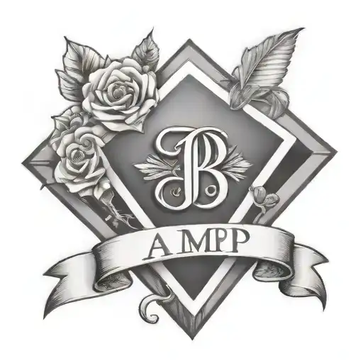 Diamond With Amp Initials And Birthday