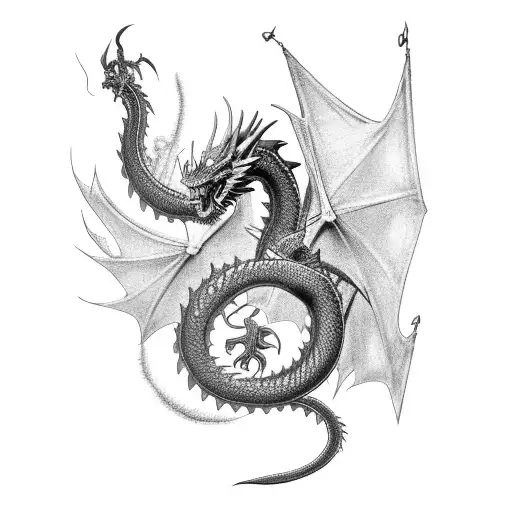 Black Dragon On The Back Based On Shiryu's Tattoo From Knights Of The Zodiac