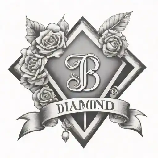 Diamond With D Initials And Section Word