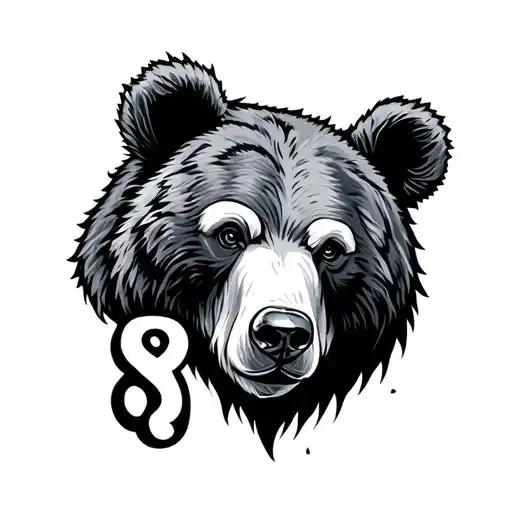 Number 8 With Bear Head