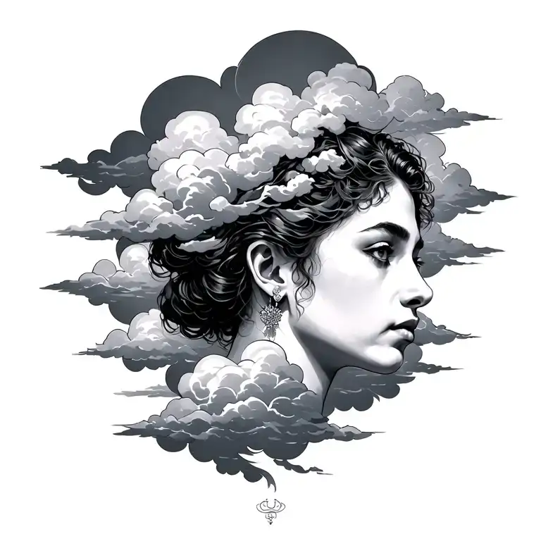 Clouds Surrounding A Portrait