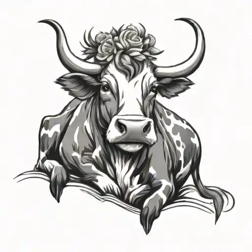 Adorable Cartoon Cow