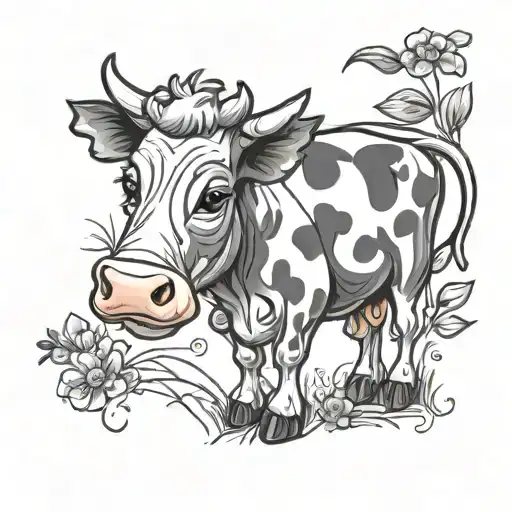 Cute Cartoon Cow