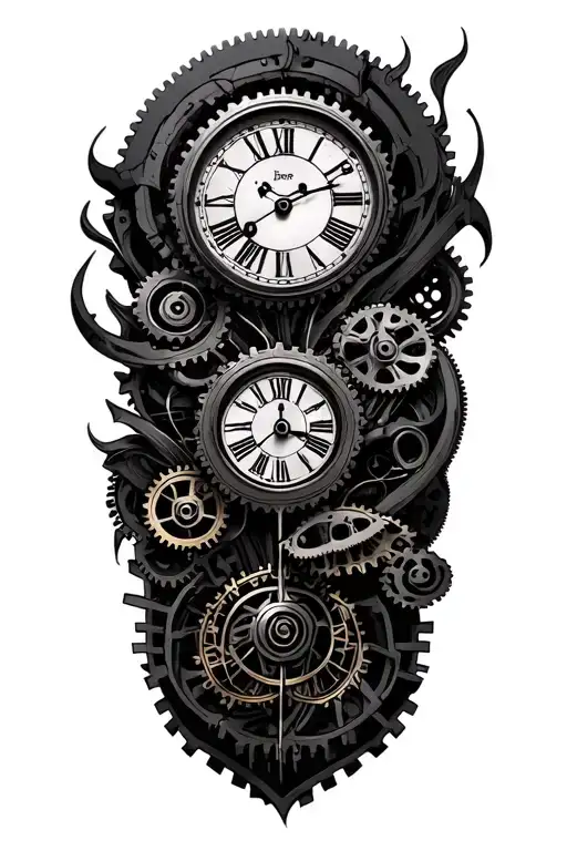 Clocks With Gears Bio Mechanical Sleeve