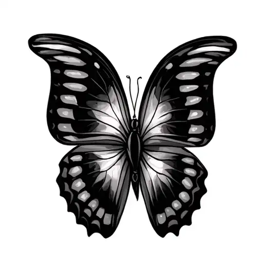 Black And White Butterfly For Men