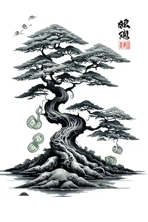 Japanese Culture And Money Tree Growing