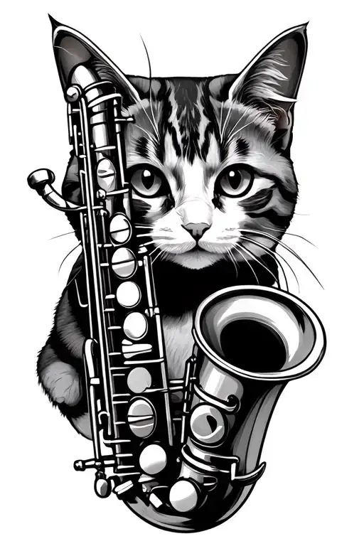 Saxophone Alto Con Gatto