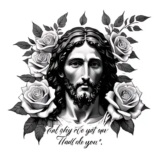 Jesus Tatoos With Quotes And Roses
