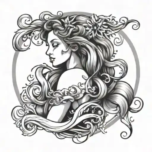 Aquarius Zodiac Sign Intertwined