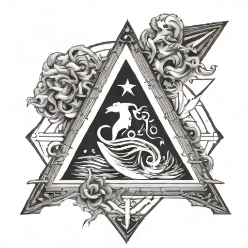 Aquarius Zodiac Sign Triangles Symbolizing