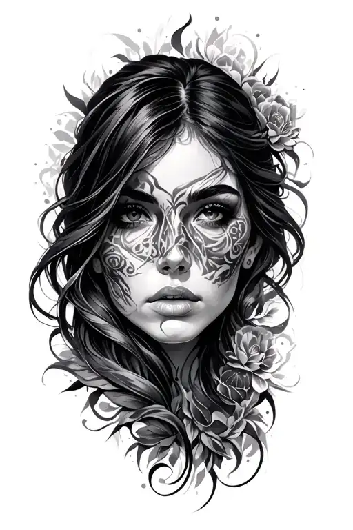 Women's Face Surrounded