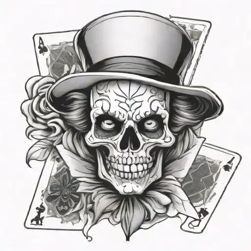 Poker Skull Women's Clown