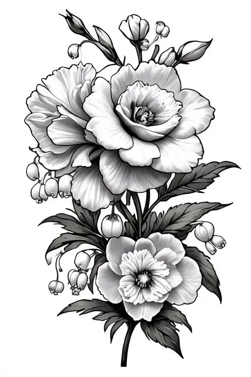 Carnation Daffodil Lily Of The Valley Rose Marigold Gladiolus Narcissus Peony