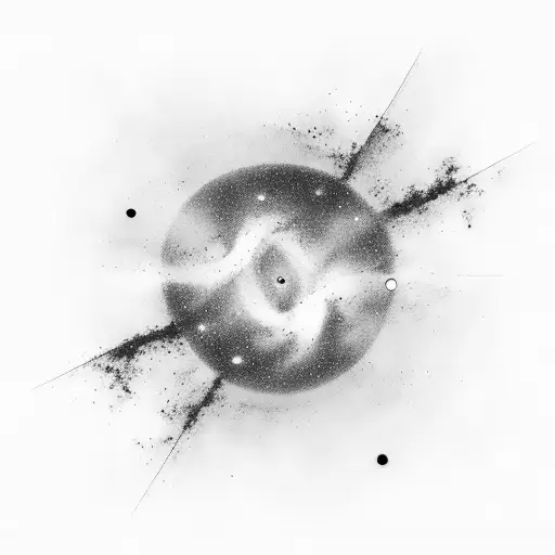 A Skyline Of Chicago Merging With The Milky Way Galaxy