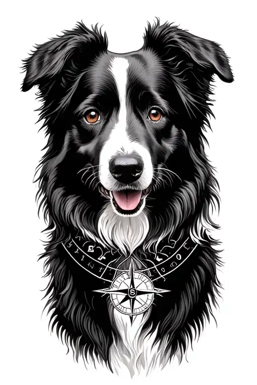 Border Collie Compass Rose