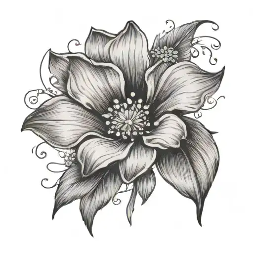 Daisy Or Sweet Pea Flower With Diamond