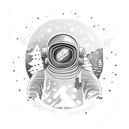 A Skier Carving Through The Snow While Wearing An Astronaut Helmet