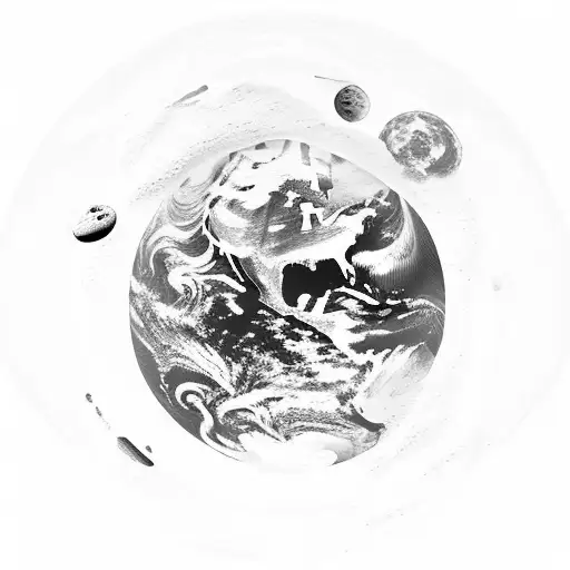 An Astronaut Skiing On The Surface Of The Moon With Earth In The Background