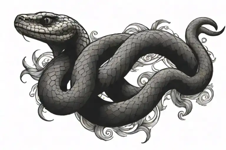 Snake Wrapping Around Body