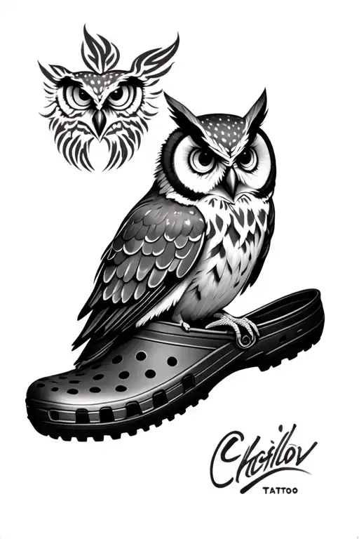Owl On Crocs