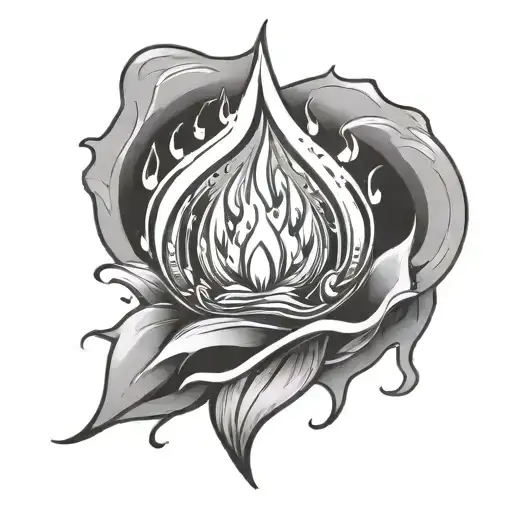 Drop Of Water Turning Into Fire Rising