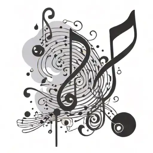 Semicolon Music Notes Floating