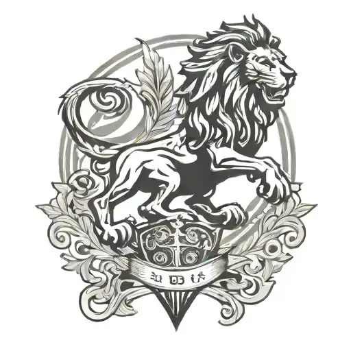 Barbados Trident Emblem Lion Ovo