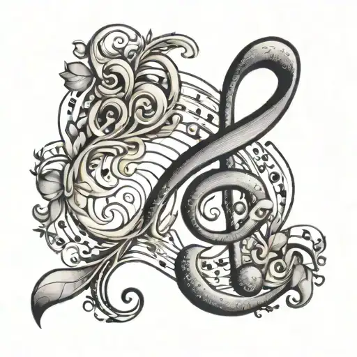 Semicolon Music Note Intertwined
