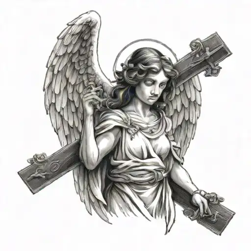 Angel Holding A Cross