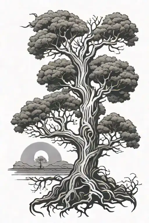 Tree Of Life Half Dead Tree