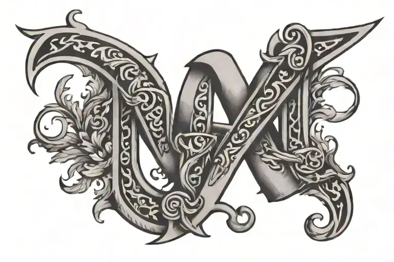 The Letters R L E I In Norse Style