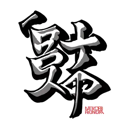 Japanese Characters Nek Peace Love Honor