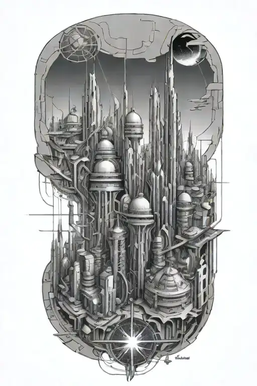 Architectural Blueprint Of A Futuristic Cityscape With Emilio's Name Hidden Within The Design