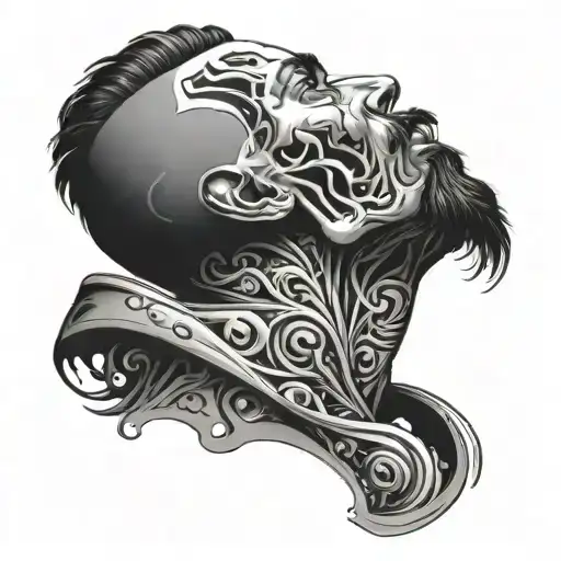 Neck Tatto Male Toxic