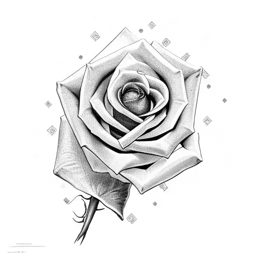 A Rose With A Hand And Dna