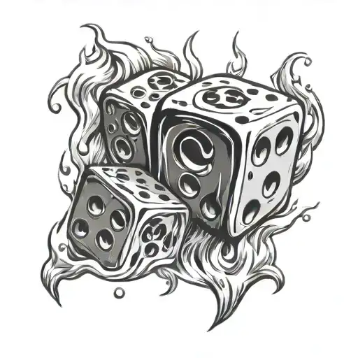 Lucky Old School Fire Dices