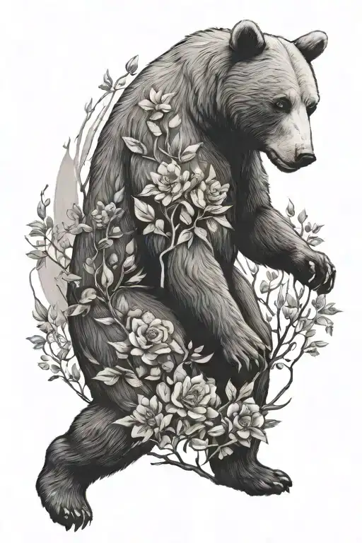 Female Bear In Nature Representing Healing And Strength