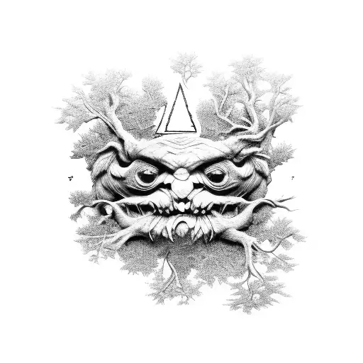 A Chainsaw Carving A Beautiful Tree Trunk