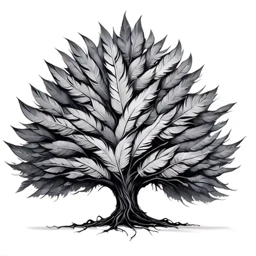 A Tree Made Of Feathers