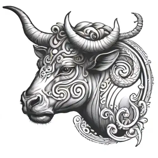 Taurus Left Shoulder With Zodiac