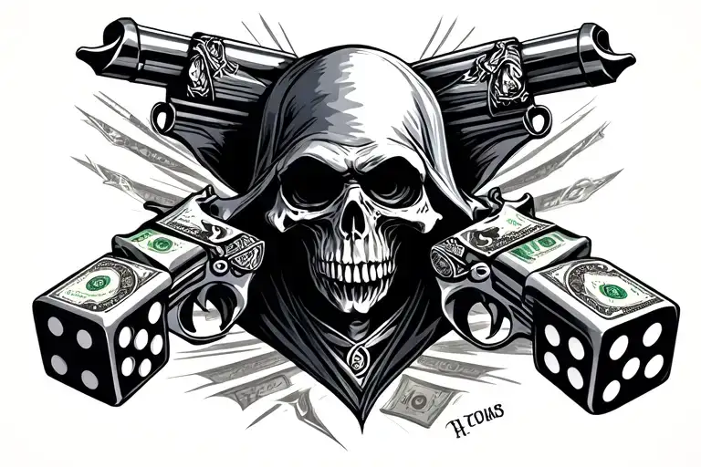 Dice Money Guns Grim Reaper