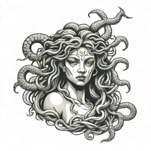 Medusa Gorgon Cries Blood