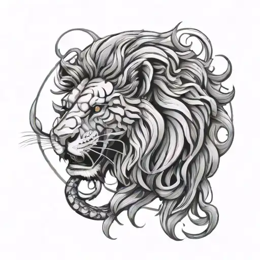 Lion And Scales