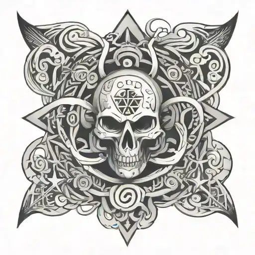 Cult Symbol Intertwined With Intricate