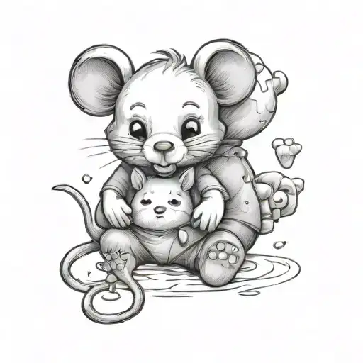 Cute Mouse And Bear