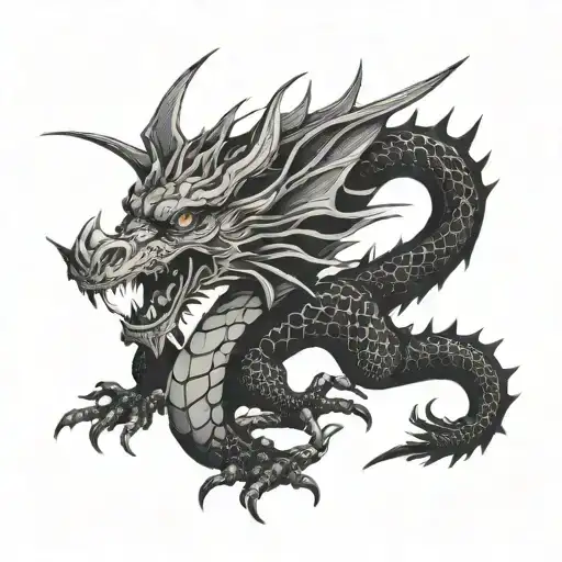 Blackwork Dragon