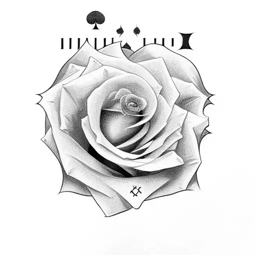 Rose With Playing Cards