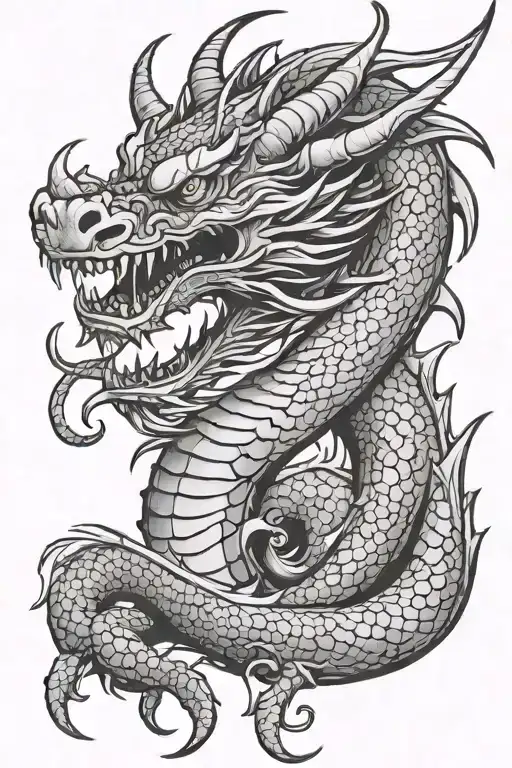 Blackwork Dragon