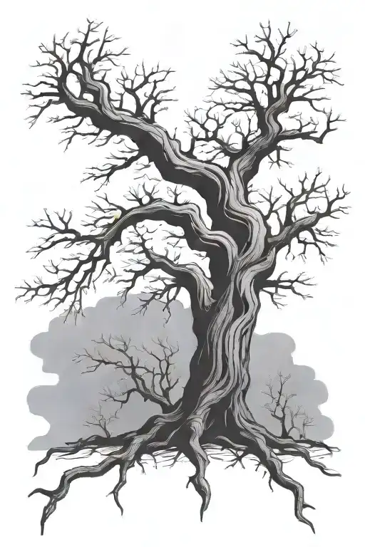 Dead Tree Silhouette Standing