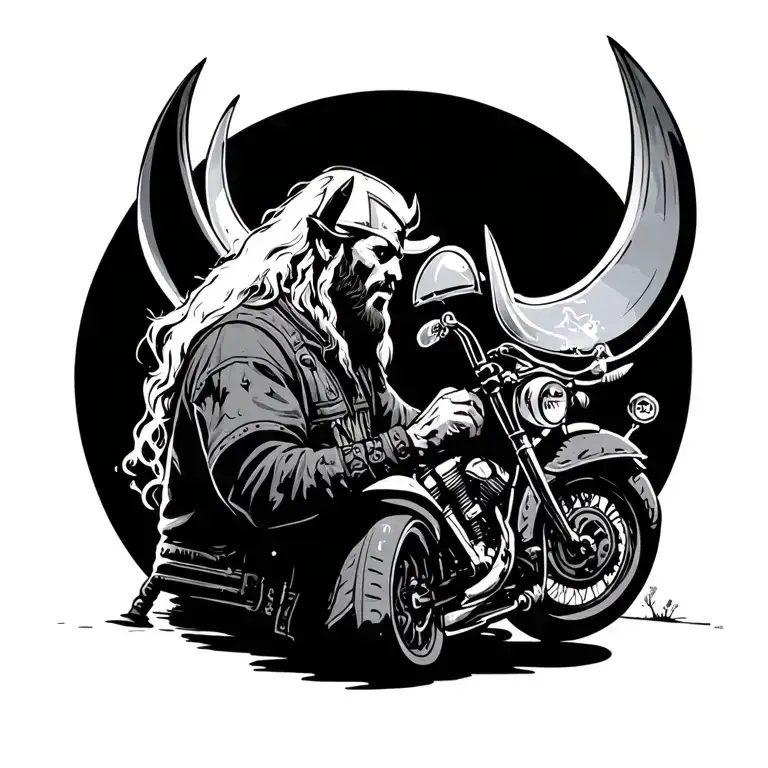 Biker Proposing To Viking